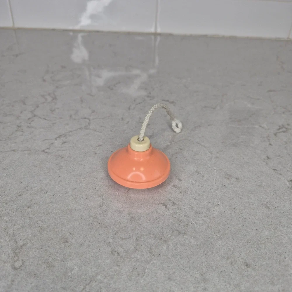 Little Tikes Blue Roof Dollhouse Chandelier Hanging Light Peach Vintage